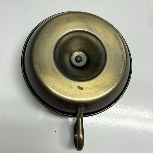 Metal Vintage Candlestick Holder Glass Etched Votive with Christmas Floral Ring - Picture 6 of 14